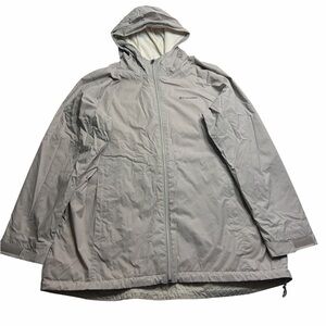 Columbia Hooded Rain Jacket Women 2X Gray Lightweight Waterproof Windbreaker